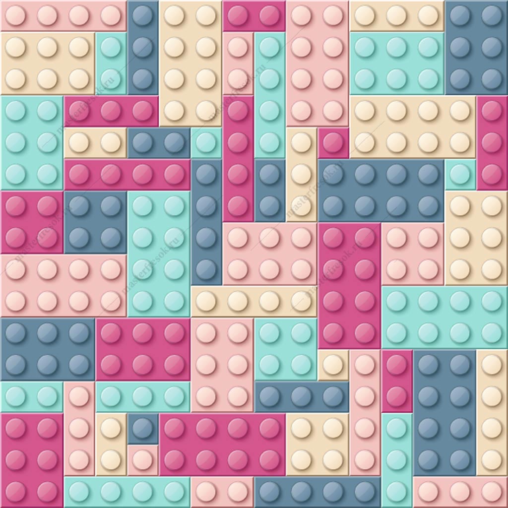 Фотообои Лего в розовом цвете